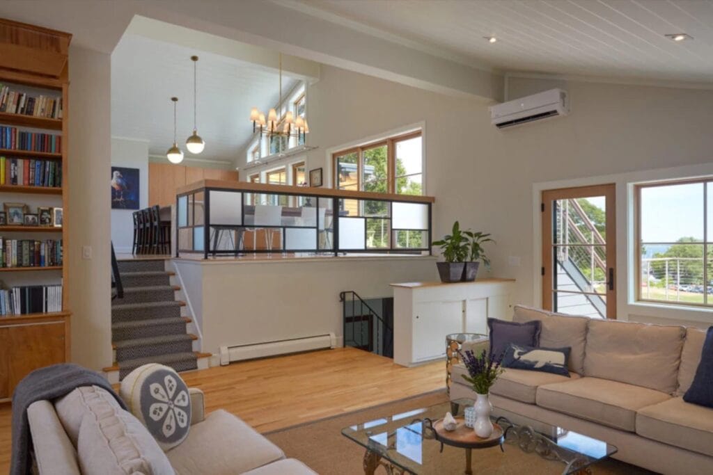 split level house interior